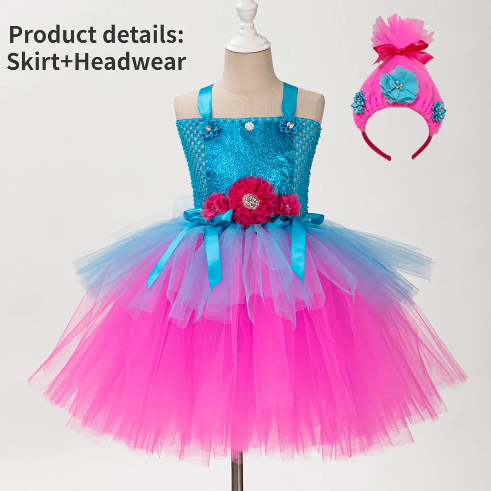 Cralom Princess Magic Hair Elf Dress Costume Wig for Girls Anime Performance