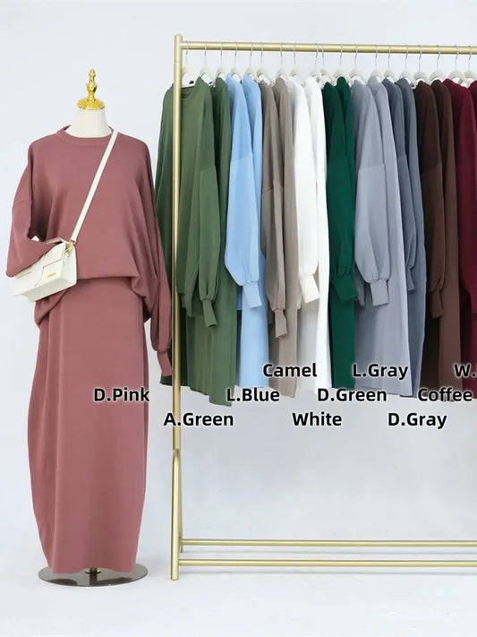 Cralom Dubai 2 Piece Abaya Set - Modest Muslim Women Fashion