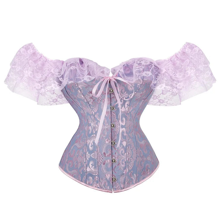 Cralom Lace Corset Top - Women's Shapewear Waist Trainer & Body Shaper Top
