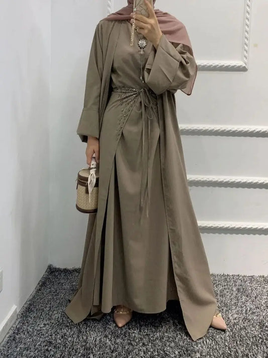 Cralom Black Eid Abaya Set - Muslim Women's Modest Clothing