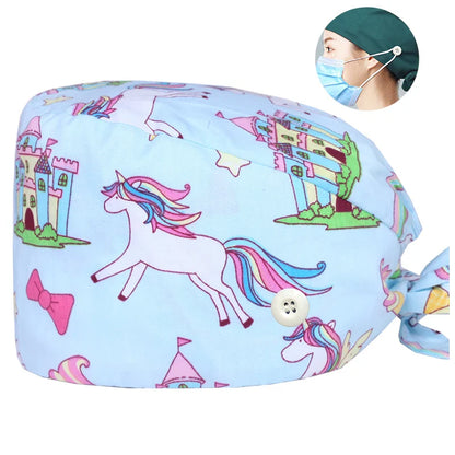 Cralom Surgical Scrub Cap for Medical Nurse Work Hat