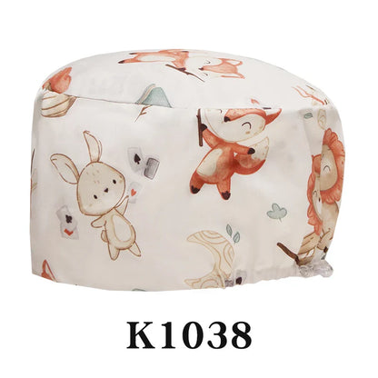 Cralom Women's Surgical Caps - Dental Nursing Hats for Pet Hospital