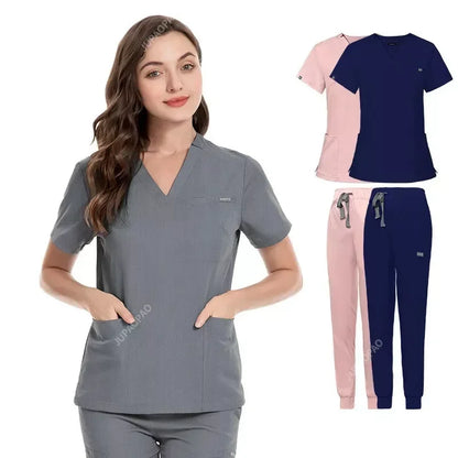 Cralom Spring Beauty Salon Scrubs & Jogger Pants Set