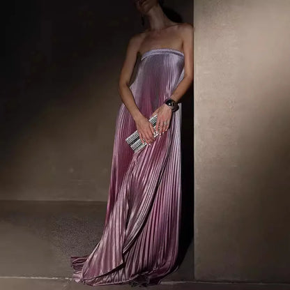Cralom Elegant Off Shoulder Gradient Long Evening Dress Women's Fashion Gown