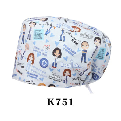 Cralom Shiba Inu Surgeon Scrub Cap - Unisex Surgical Hat in Cute Design