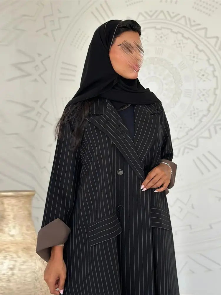Cralom Shiny Satin Batwing Kimono Abaya Dubai Luxury Muslim Kaftan Robe