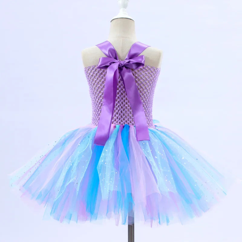 Cralom Mermaid Princess Tutu Dress - Ocean Themed Party Costume