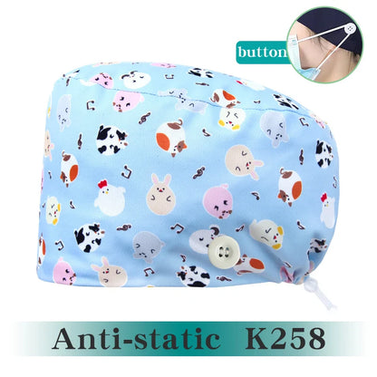 Cralom Silky Surgeon Cap Soft Scrub Hat for Medical Professionals