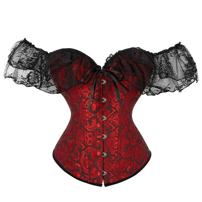 Cralom Lace Corset Top - Women's Shapewear Waist Trainer & Body Shaper Top