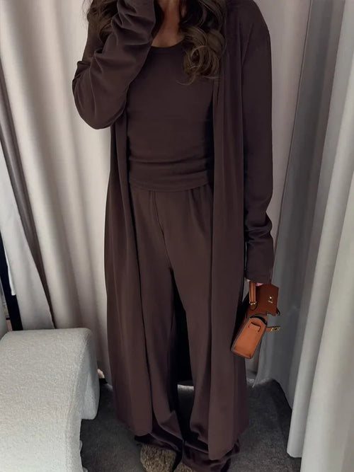 Cralom 3-Piece Summer Club Set: Jacket, Vest, Wide-Leg Trousers