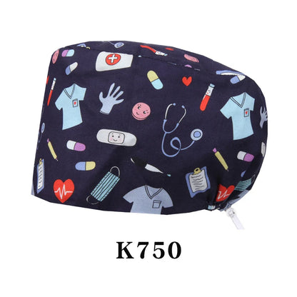 Cralom Shiba Inu Surgeon Scrub Cap - Unisex Surgical Hat in Cute Design
