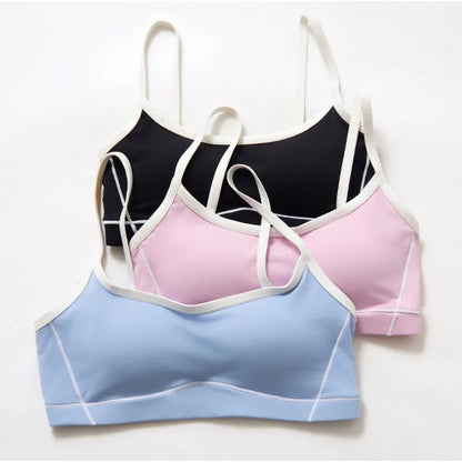 Cralom High Support Push-up Sports Bra for Women's Gym Fitness Yoga Tank Top
