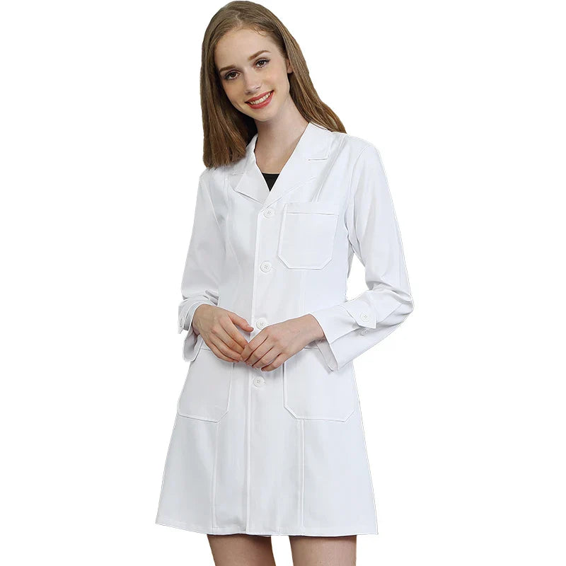 Cralom Silky Lab Coat Dentist Uniform - Anti-static Midriff Coat