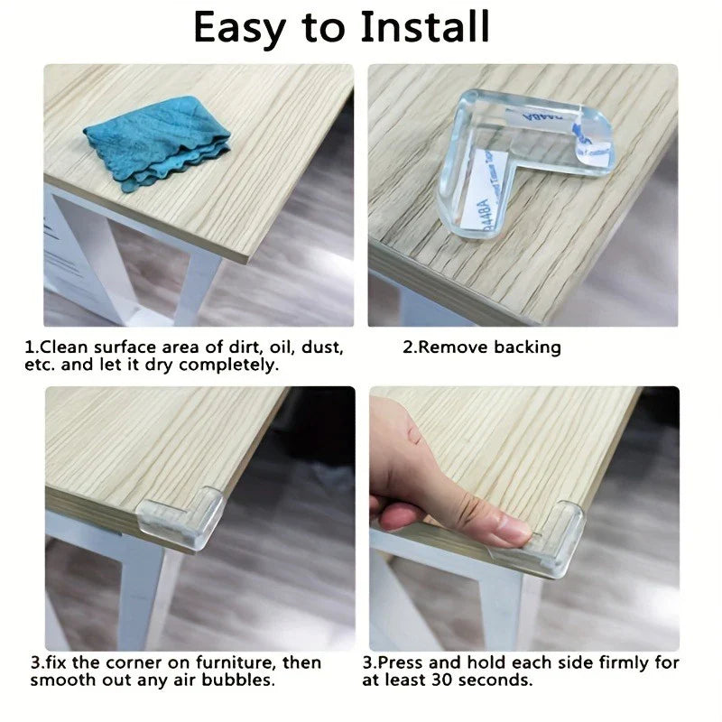Cralom Baby Corner Protection Strip (10pcs) - Childproofing Furniture and Table Corners