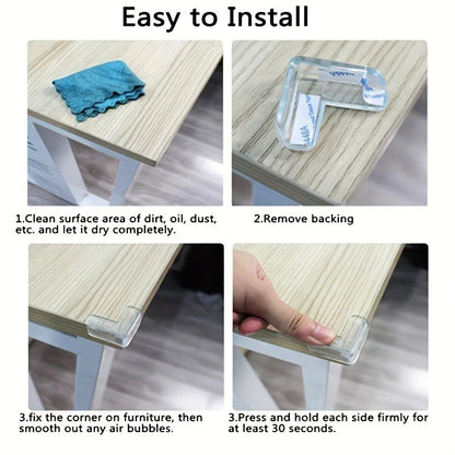 Cralom Baby Corner Protection Strip (10pcs) - Childproofing Furniture and Table Corners