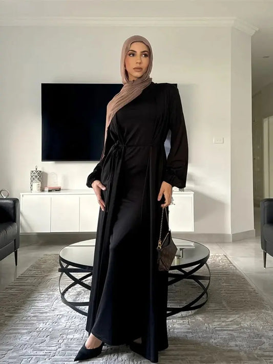Helyn's Ramadan Eid Satin Abaya Dubai Set