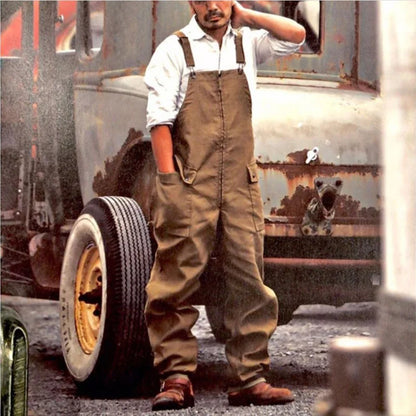 Cralom Durable Auto Repair Workwear Overalls in Solid Color