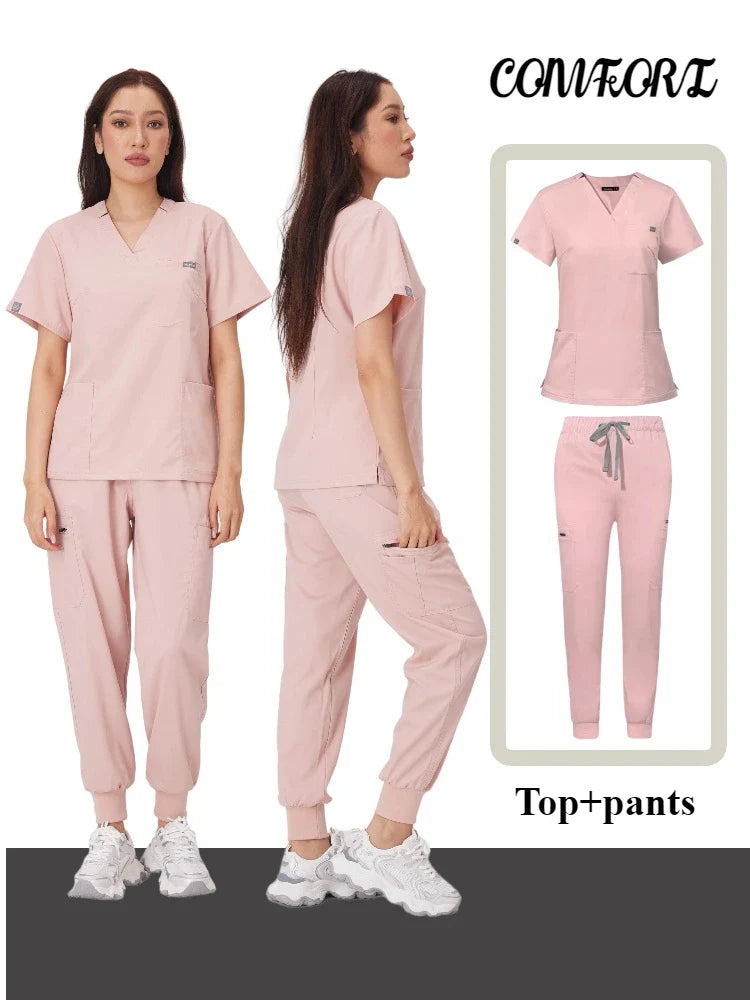 Cralom Scrub Suit Set - Hospital Nurse Workwear Uniform
