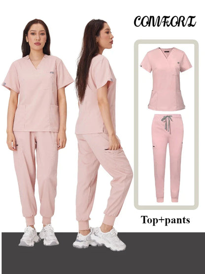 Cralom Scrub Suit Set - Hospital Nurse Workwear Uniform