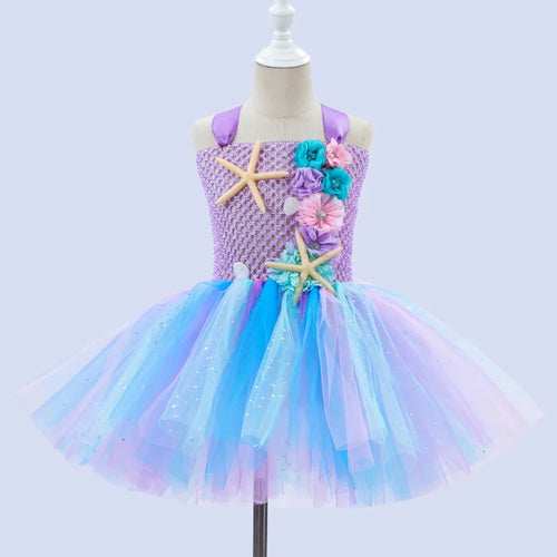 Cralom Mermaid Princess Tutu Dress - Ocean Themed Party Costume