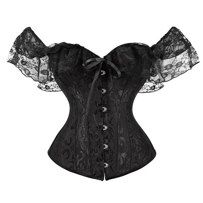 Cralom Lace Corset Top - Women's Shapewear Waist Trainer & Body Shaper Top