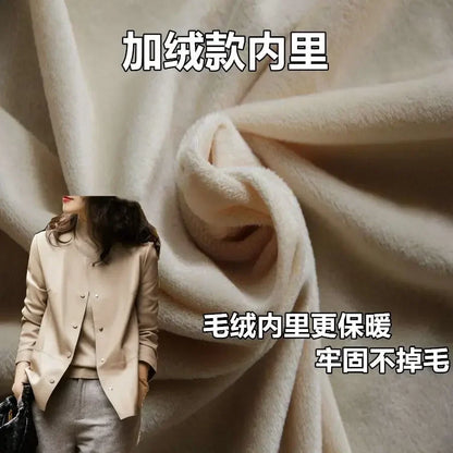 Cralom Women's High Quality Leather Bomber Jacket Fashion Coats