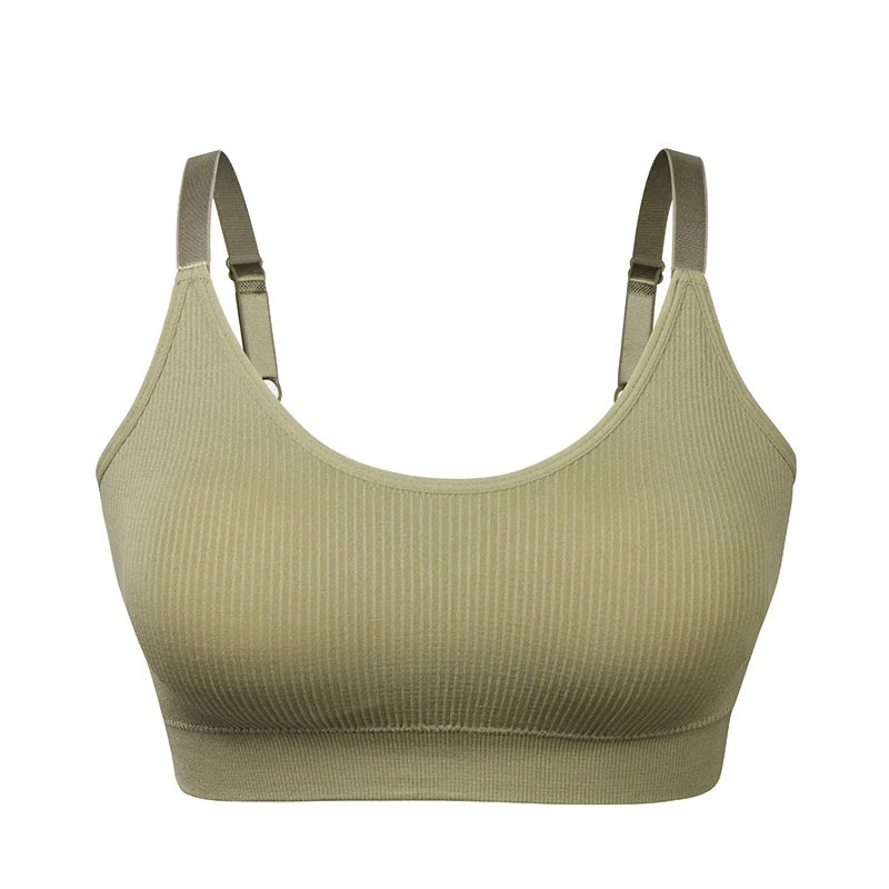 Cralom Seamless Padded Sports Yoga Fitness Bra for Women