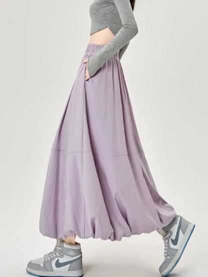Cralom High Waist A Line Lantern Skirt - 2025 New Collection