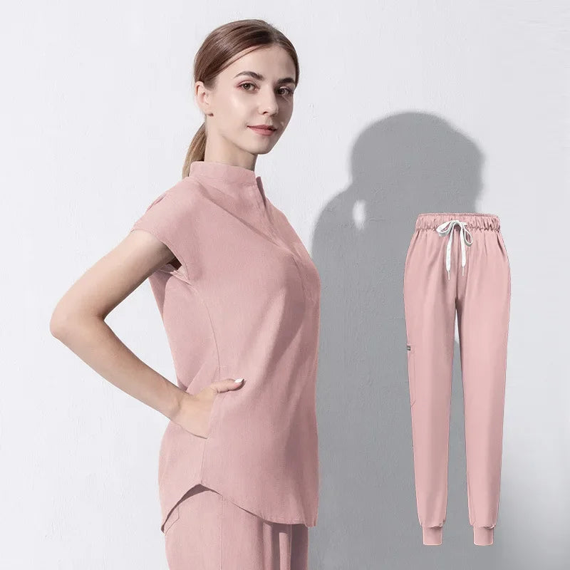Cralom Women's Short Sleeve Scrub Set - Professional Medical Attire