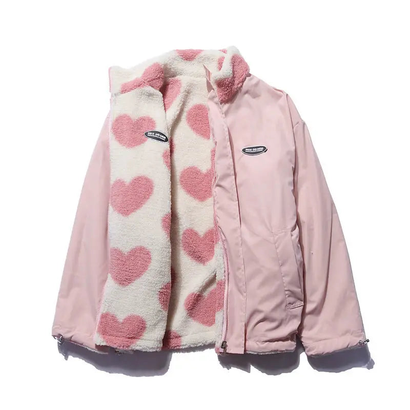 Cralom Love Lambswool Cotton-Padded Jacket - Couple Jacket Y2K