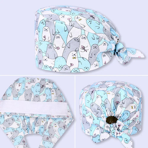 Cralom Cotton Surgical Caps Soft Hats for Men and Women