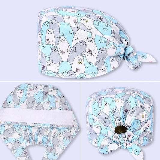 Cralom Cotton Surgical Caps Soft Hats for Men and Women