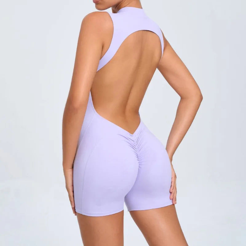Cralom Seamless Yoga Jumpsuit Sports Set for Women