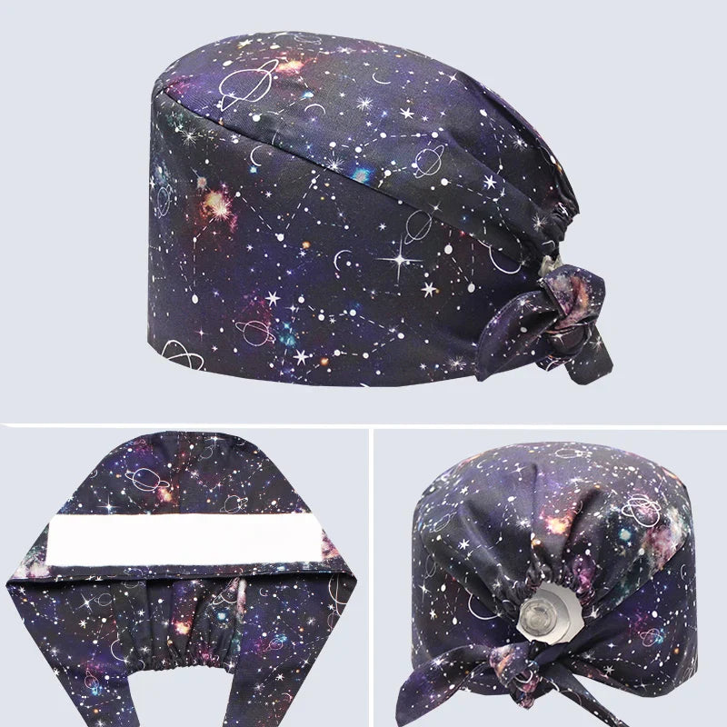 Cralom Starry Sky Healthcare Scrub Cap