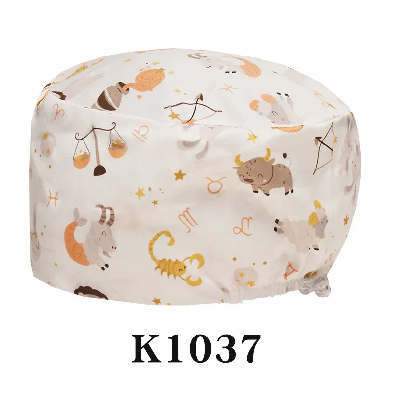 Cralom Women's Surgical Caps - Dental Nursing Hats for Pet Hospital