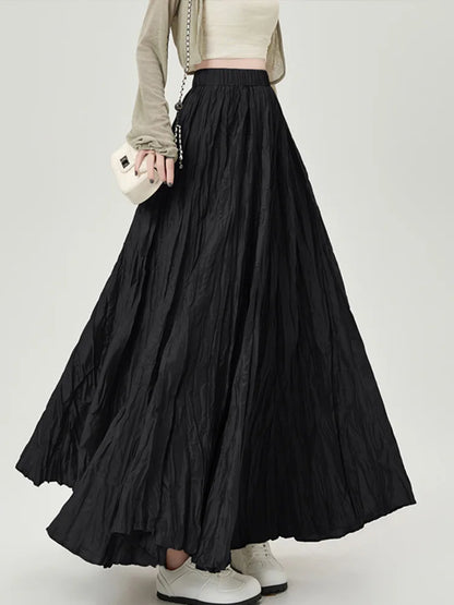Cralom Women's High Waist A-Line Pleated Skirt - 2025 New Collection