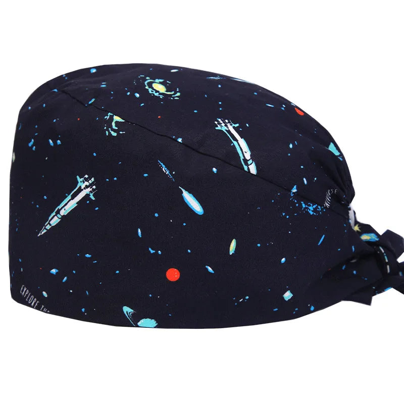 Cralom Cotton Scrub Caps - Breathable Surgical Hats for Women and Men