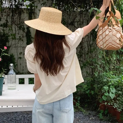 Cralom Ruffles Cotton Tops: Summer Sweet Style for Women
