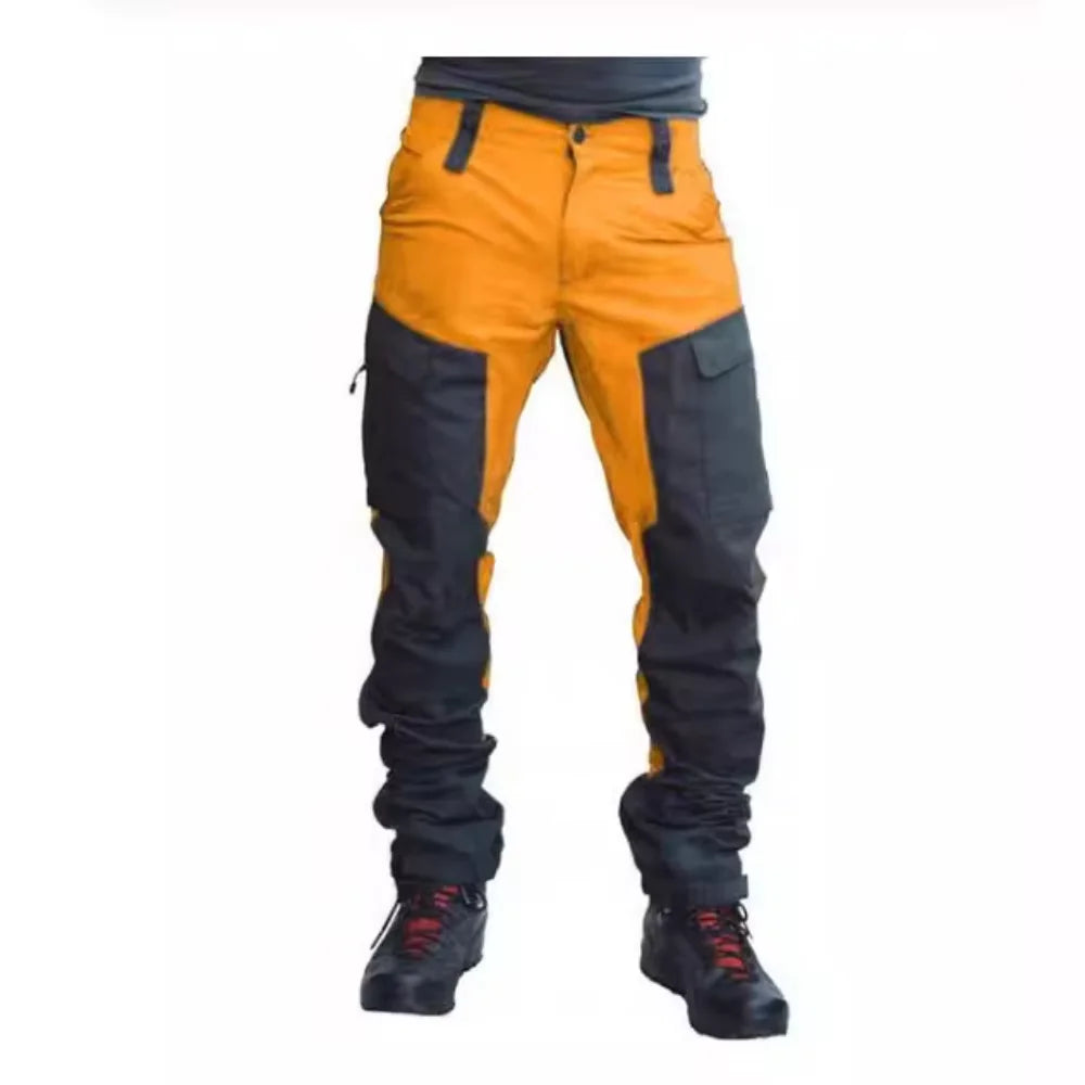 Cralom Slim Fit Color Blocked Sports Work Pants