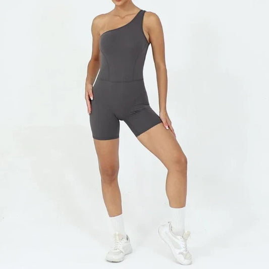 Cralom Seamless Yoga Jumpsuit: Butt Lifting Nude Feel Bodysuit for Fitness Gym