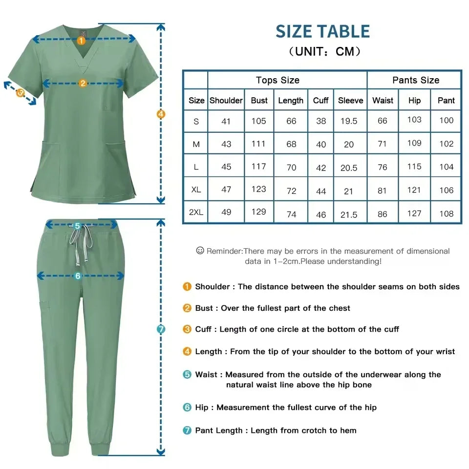 Cralom Spa Doctor Nursing Tunic Set: Scrubs Top + Pant