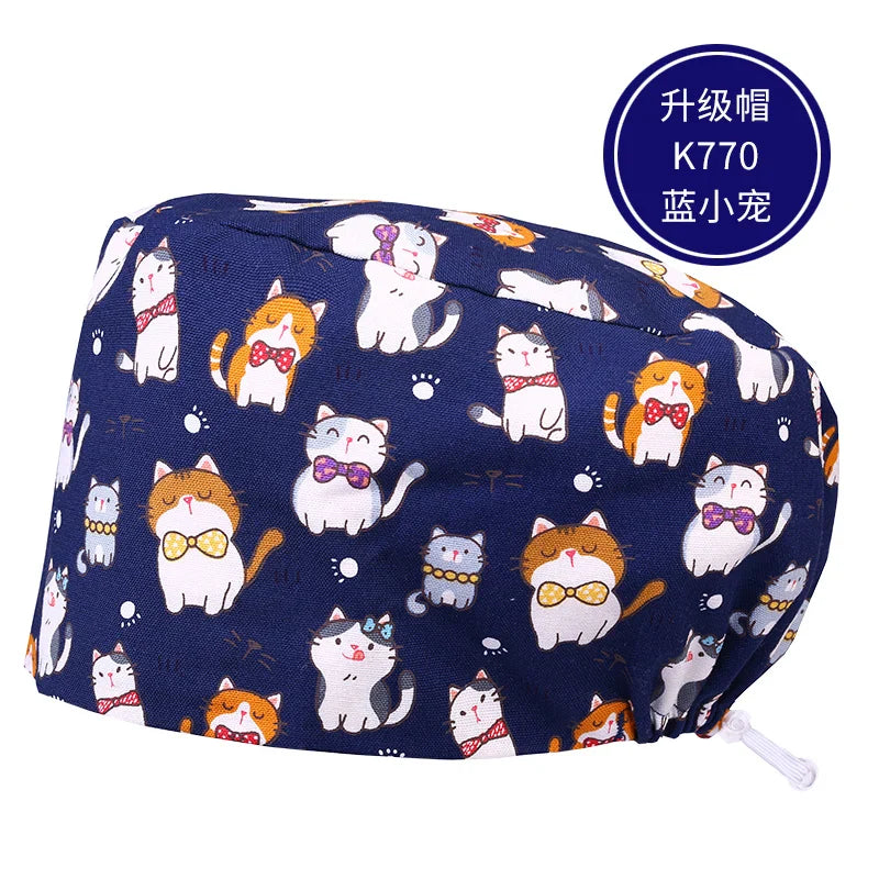 Cralom Cotton Scrub Cap - Unisex Surgical Hat for Healthcare Pros