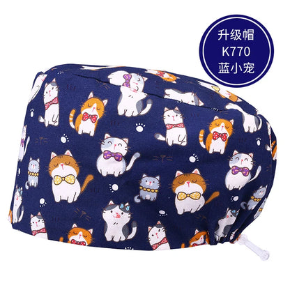 Cralom Cotton Scrub Cap - Unisex Surgical Hat for Healthcare Pros