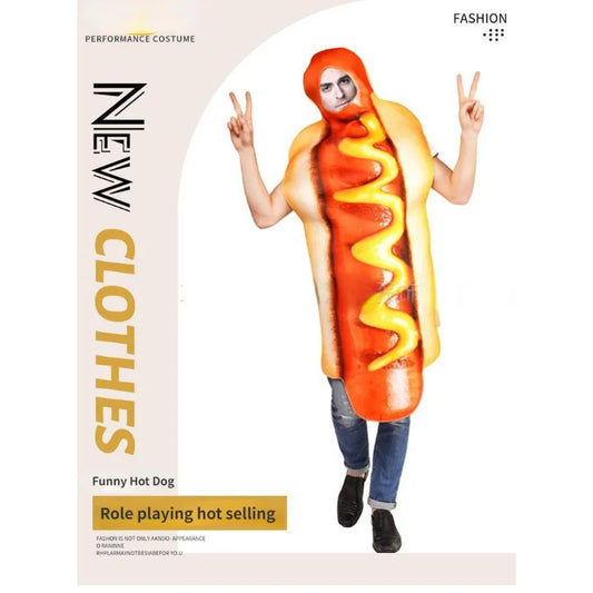 Cralom Hot Dog Couple Onesie Costume