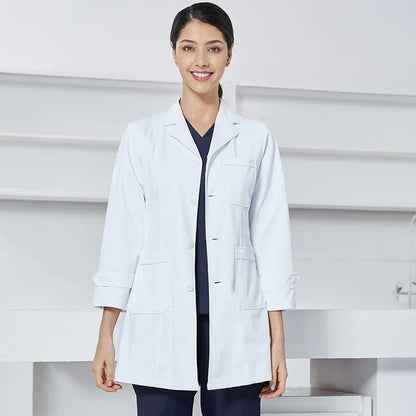 Cralom Silky Pharmacy Essentials Robe Midriff Coat Uniforms