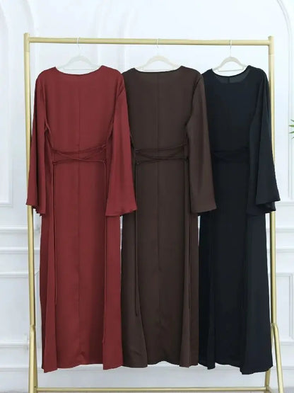 Helyn's Luxury Modest Ramadan Satin Jalabiya Abaya