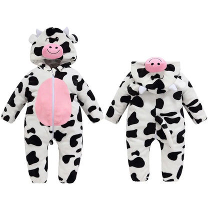 Cralom Monkey Baby Jumpsuit: Cozy Flannel Hooded Kid's Overall
