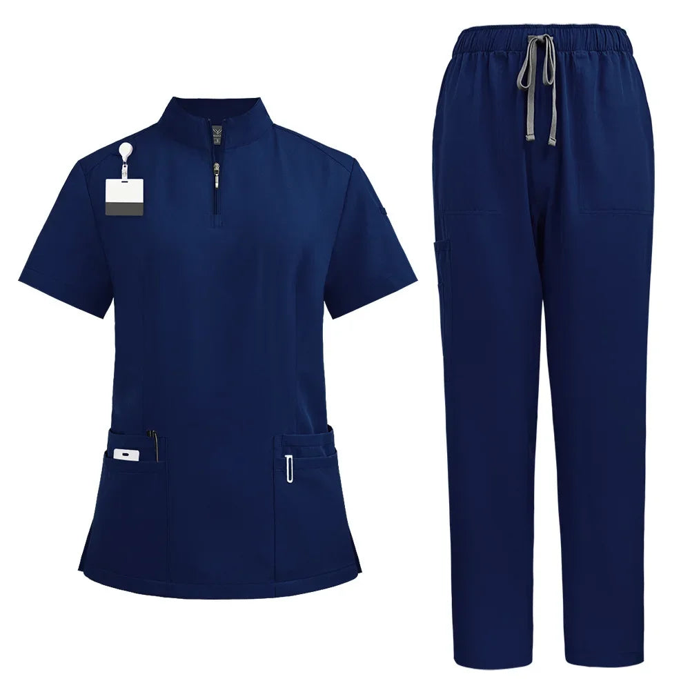 Cralom V-neck Scrubs Set for Hospital & Dental Surgery Work