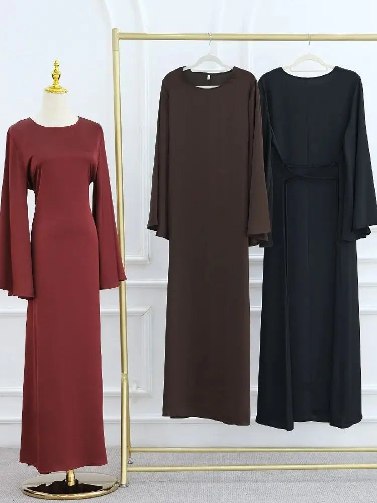 Helyn's Luxury Modest Ramadan Satin Jalabiya Abaya