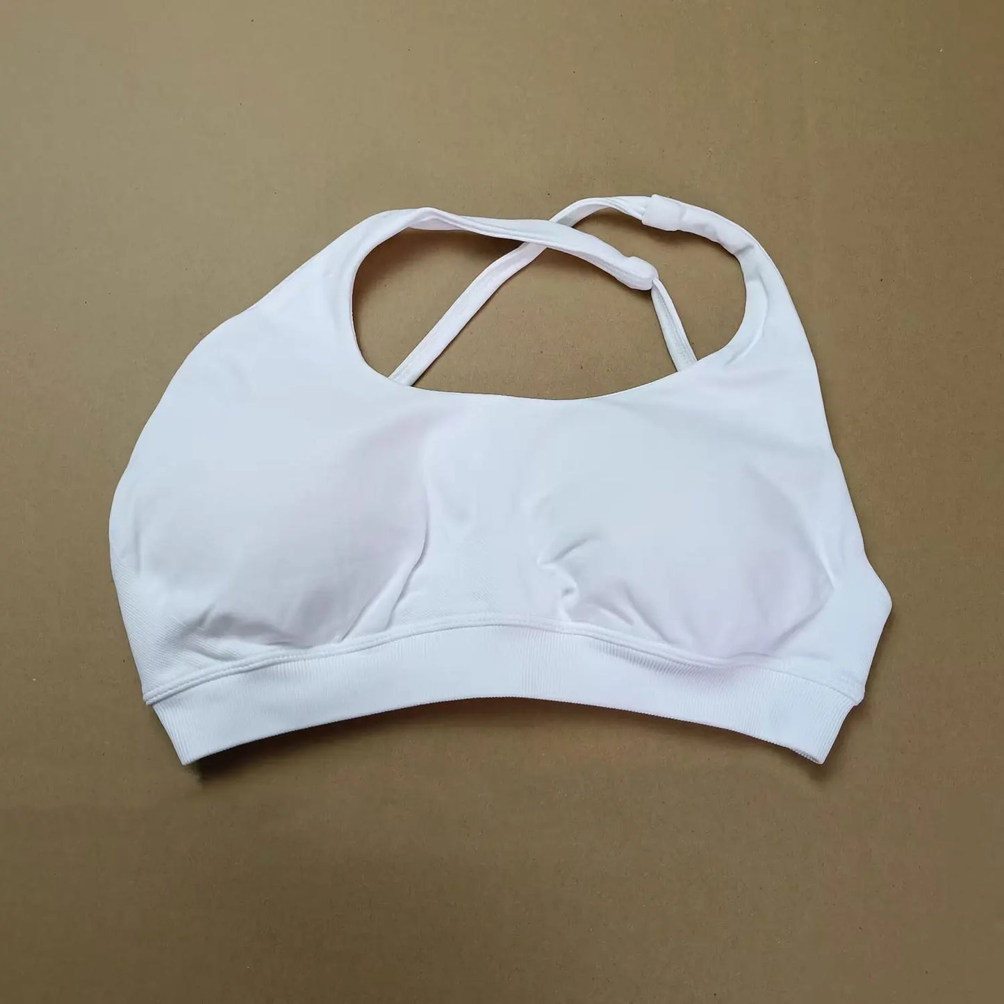 Cralom Asymmetric High Support Halter Sports Bra for Women - Backless Fitness Activewear